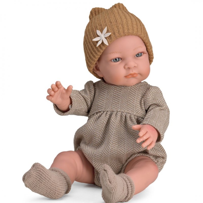 Magic baby κούκλα "Jenny με κορμάκι και σκούφο με λουλούδι"
