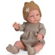 Magic baby κούκλα "Jenny με κορμάκι και σκούφο με λουλούδι"