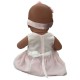 Magic baby κούκλα "Alicia με λευκό φόρεμα και μεγάλο ροζ φιόγκο"