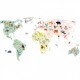 Mimi'lou  Αυτοκόλλητα τοίχου Μεγάλα ''WORLD MAP''