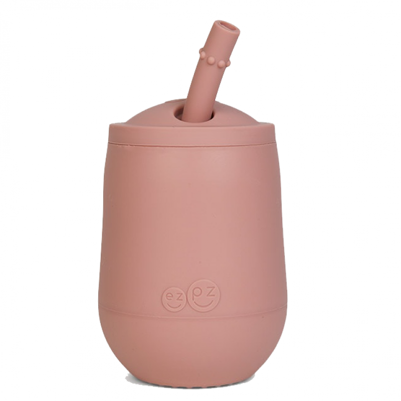 Ezpz Εκπαιδευτικό ποτήρι Mini Cup + καλαμάκι Blush