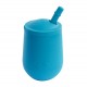 Ezpz Εκπαιδευτικό ποτήρι Mini Cup + καλαμάκι Blue
