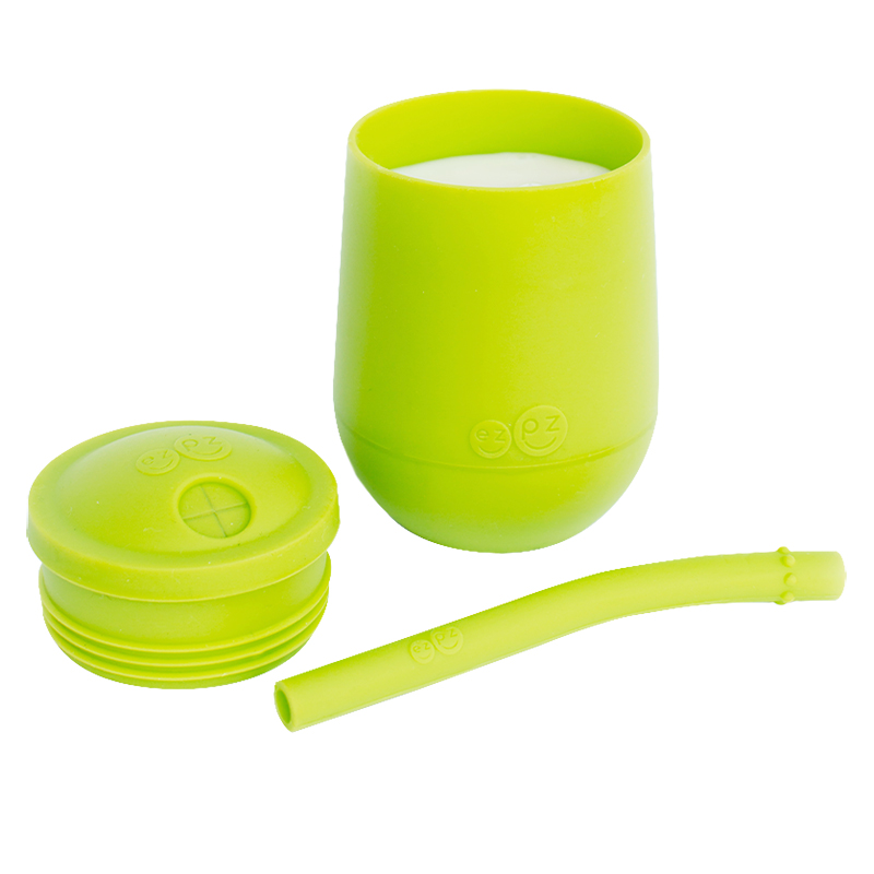Ezpz Εκπαιδευτικό ποτήρι Mini Cup + καλαμάκι Lime
