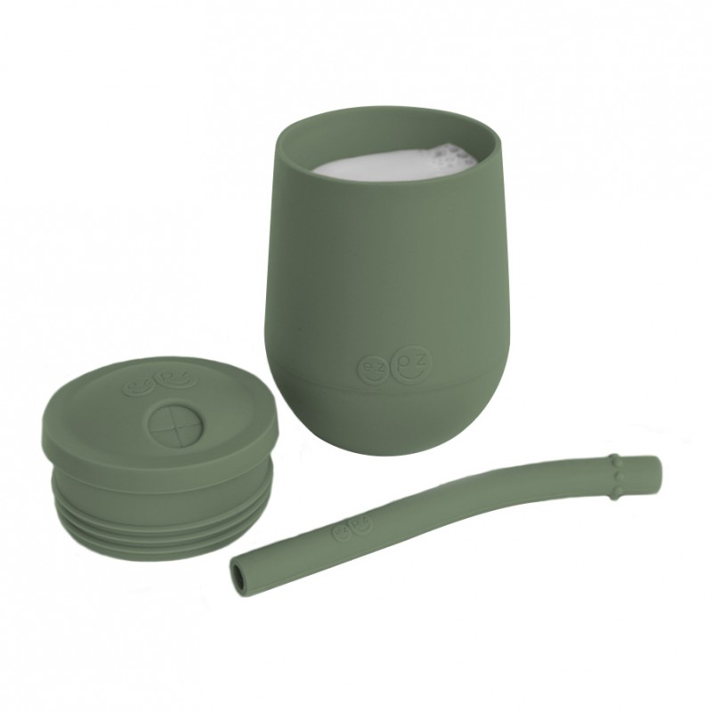 Ezpz Εκπαιδευτικό ποτήρι Mini Cup + καλαμάκι Olive