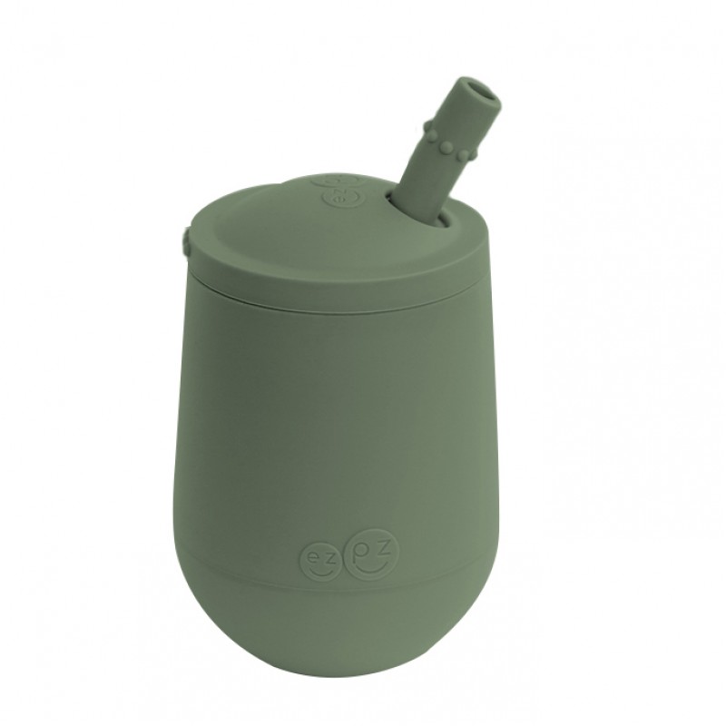 Ezpz Εκπαιδευτικό ποτήρι Mini Cup + καλαμάκι Olive