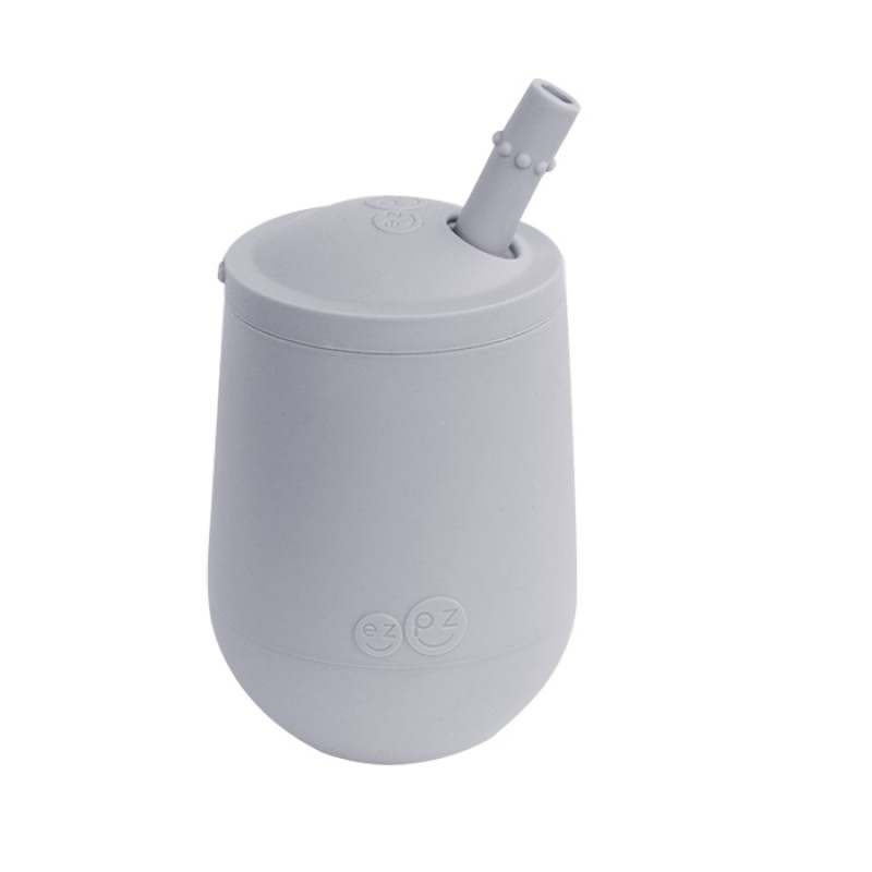 Ezpz Εκπαιδευτικό ποτήρι Mini Cup + καλαμάκι Pewter