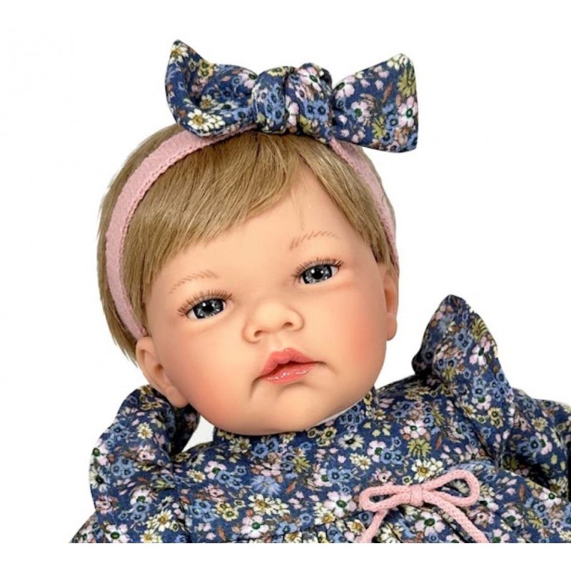 Nines D'Onil: Celia Liberty μωρό ξανθό με μπλέ φόρεμα και αξεσουάρ