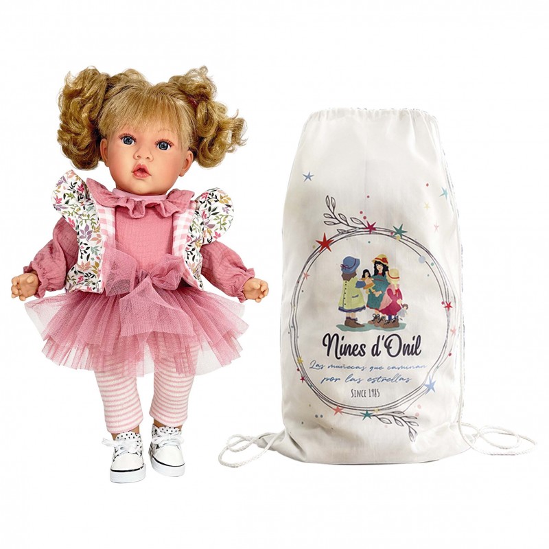 Nines D'Onil: Susette Χειροποίητη Κούκλα με κοτσιδάκια - 45 εκ.