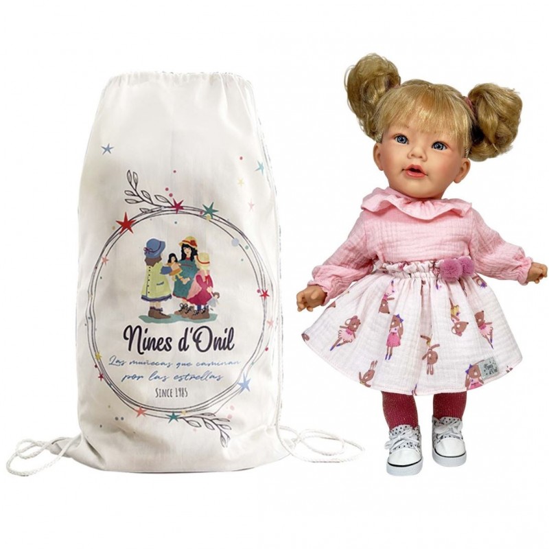 Nines D'Onil: Chloe ξανθά μαλλιά και φόρεμα με μπαλαρίνες -45εκ.