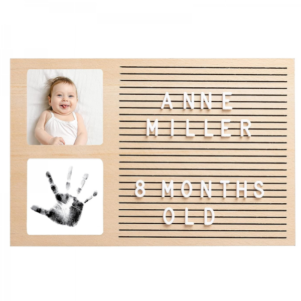 Pearhead: Ξύλινο Message board με κορνίζες για το αποτύπωμα του μωρού