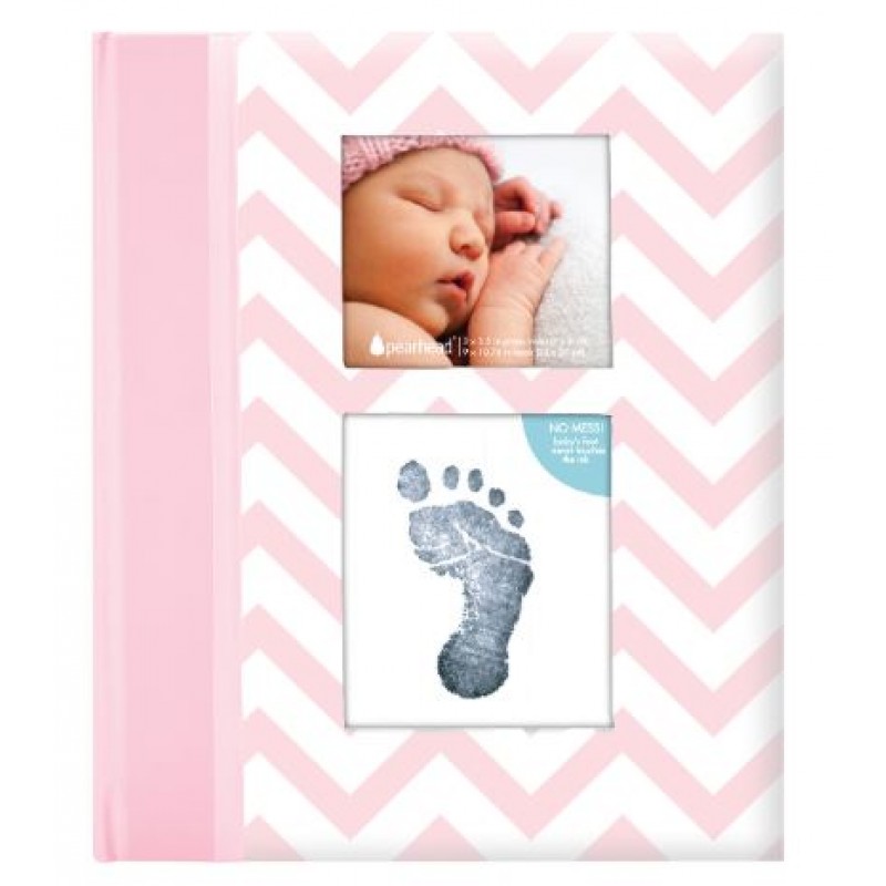 Pearhead: Βιβλίο αναμνήσεων μωρού Chevron Pink