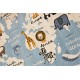 Mysunshine: Xαλί 75x120- Χάρτης ζώων