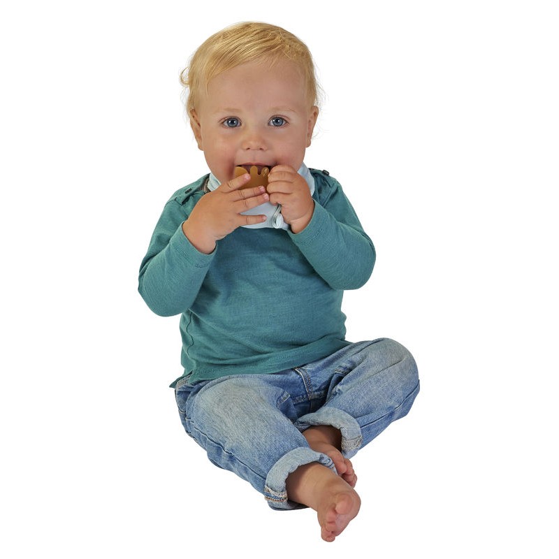 Σόφι καμηλοπάρδαλη Σαλιάρα Μπαντάνα με μασητικό από καουτσούκ