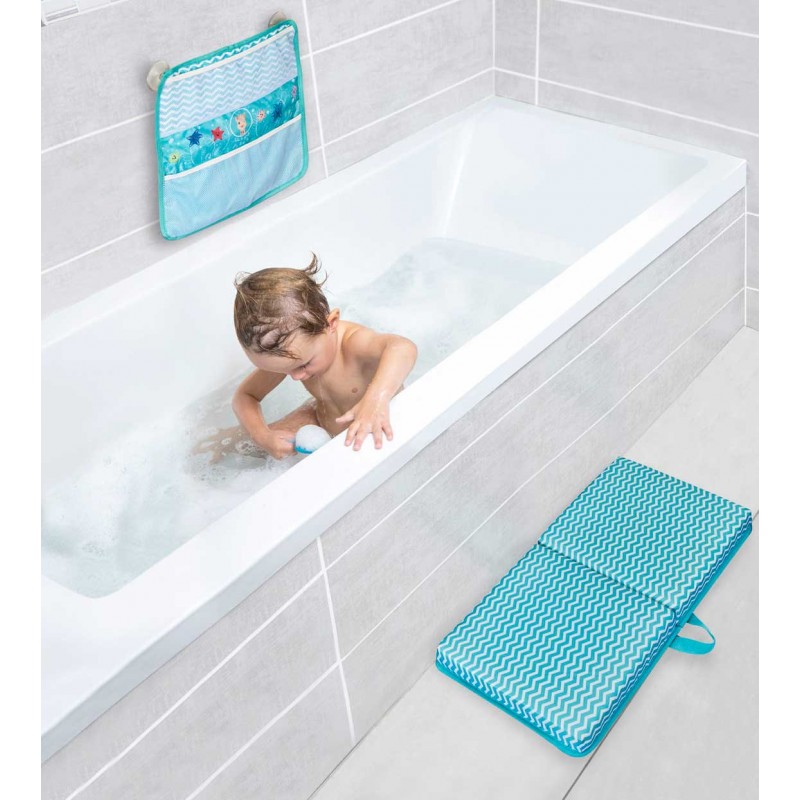 Σόφι καμηλοπάρδαλη Χαλάκι για να γονατίζει η μαμά στο μπάνιο με θήκη για τα παιχνίδια που βεντουζώνει