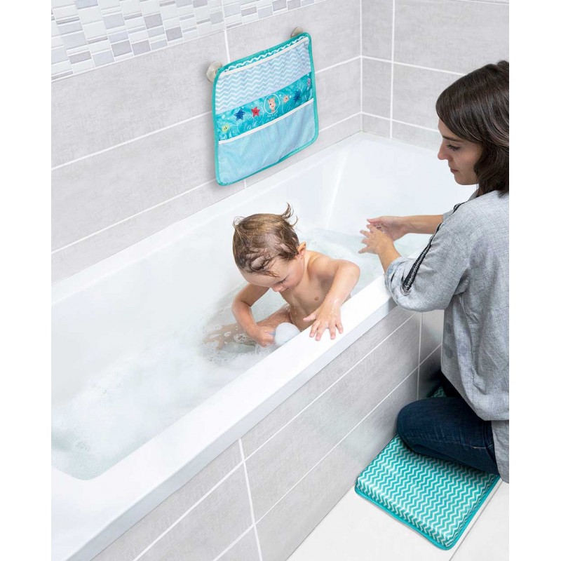 Σόφι καμηλοπάρδαλη Χαλάκι για να γονατίζει η μαμά στο μπάνιο με θήκη για τα παιχνίδια που βεντουζώνει