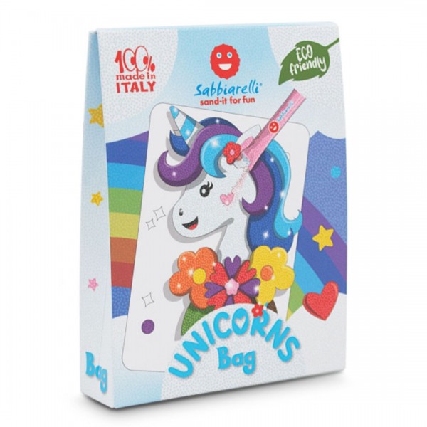 Sabbiarelli: Τσάντα με είδη για ζωγραφική με άμμο - UNICORNS