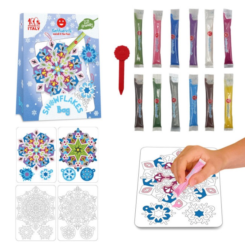 Sabbiarelli: Είδη για ζωγραφική με μαρμαρόσκονη-Snow Flakes 3+