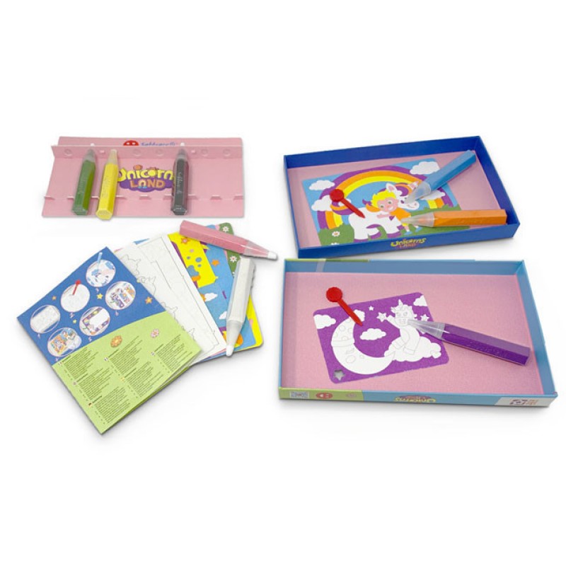 Sabbiarelli: Smart Kit - Art & Craft με 8 μαρκαδόρους άμμου , 8 ζωγραφιές-  Unicorn land 5+