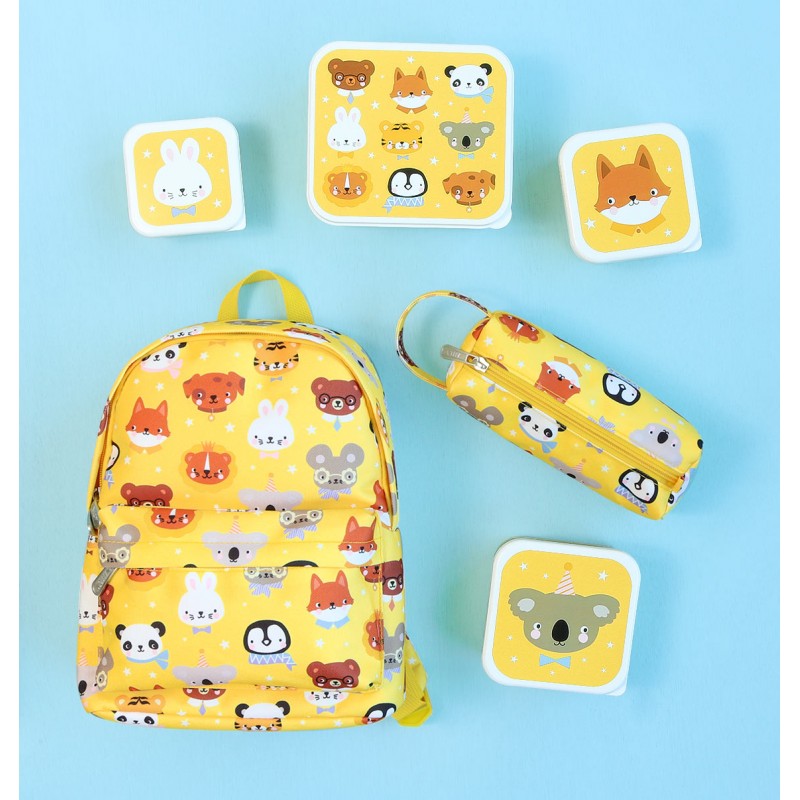 A little lovely company: Σετ 4 δοχεία φαγητού Lunch & Snack Box -Animal Friends