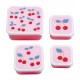 A little lovely company: Σετ 4 δοχεία φαγητού Lunch & Snack Box -Cherries