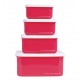A little lovely company: Σετ 4 δοχεία φαγητού Lunch & Snack Box -Cherries