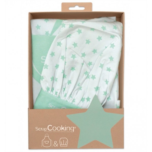 Scrap Cooking Σετ ποδιά και σκούφος μαγειρικής για παιδιά