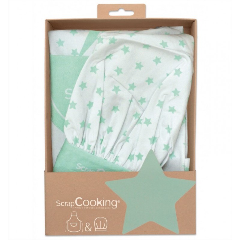 Scrap Cooking Σετ ποδιά και σκούφος μαγειρικής για παιδιά