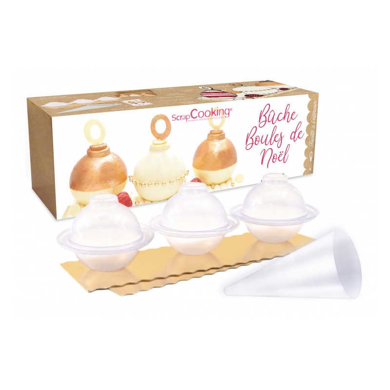 Scrap Cooking - 3 καλούπια σοκολάτας "Χριστουγεννιάτικες μπάλες"