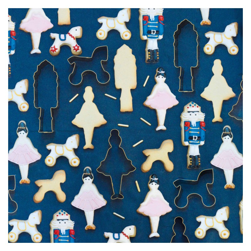 Scrap cooking-Σετ των 3  κουπ-πατ για μπικότα καρυοθραύστης -μπαλαρίνα-αλογάκι