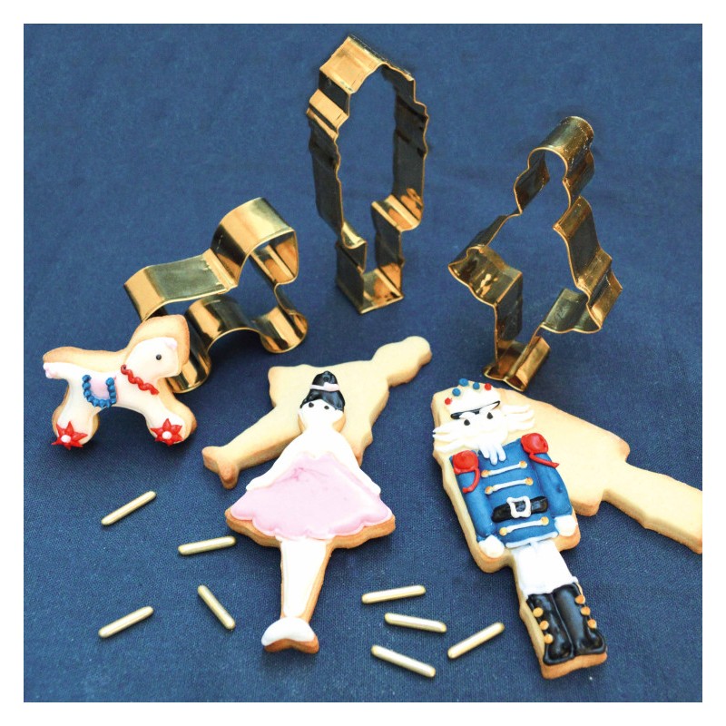 Scrap cooking-Σετ των 3  κουπ-πατ για μπικότα καρυοθραύστης -μπαλαρίνα-αλογάκι