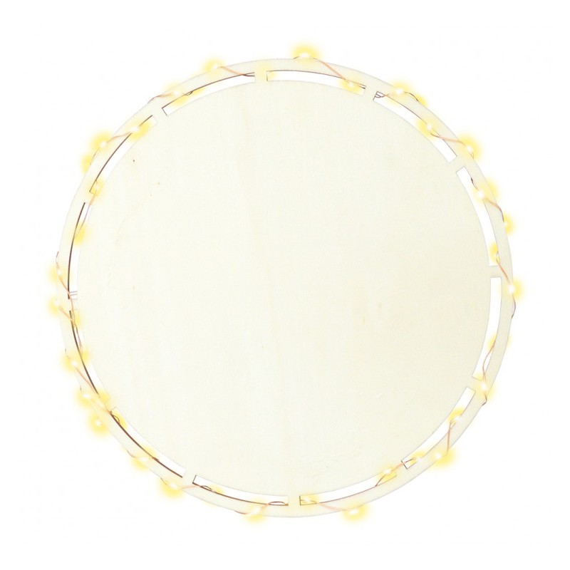 Scrap Cooking Ξύλινη βάση για τούρτα  με φωτάκια  Led, στρογγυλή