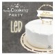 Scrap Cooking Ξύλινη βάση για τούρτα  με φωτάκια  Led, στρογγυλή