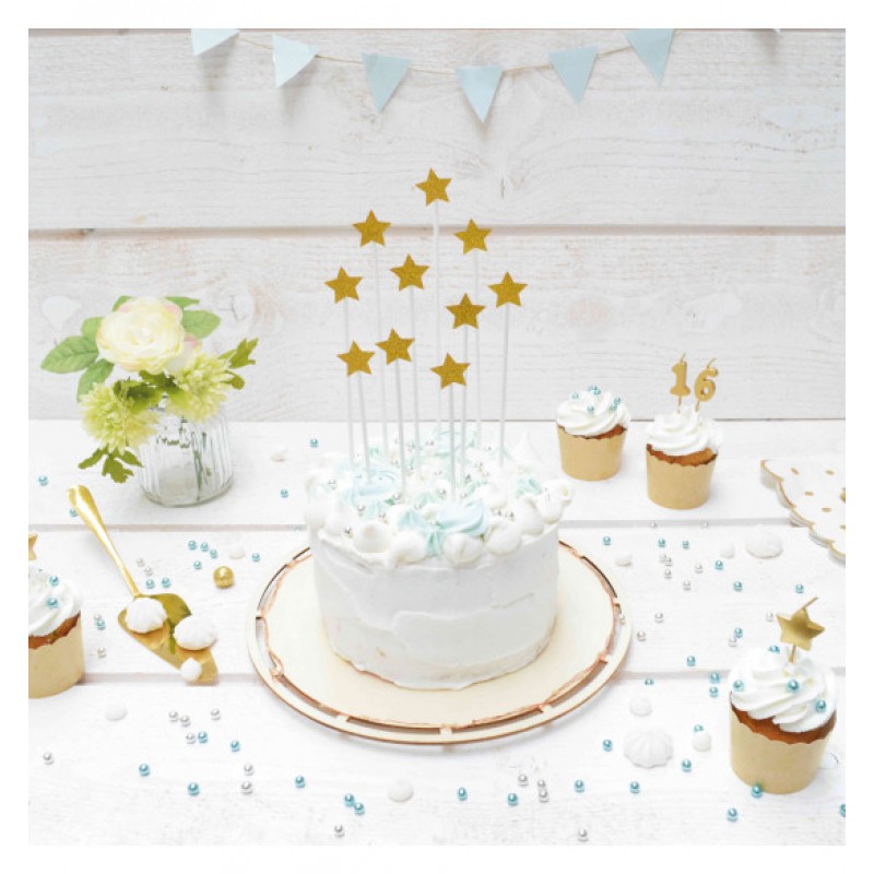 Scrap Cooking 15 χρυσά κεριά "1,2,3 stars"