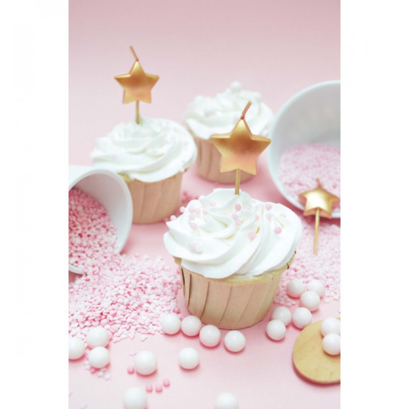 Scrap Cooking 15 χρυσά κεριά "1,2,3 stars"