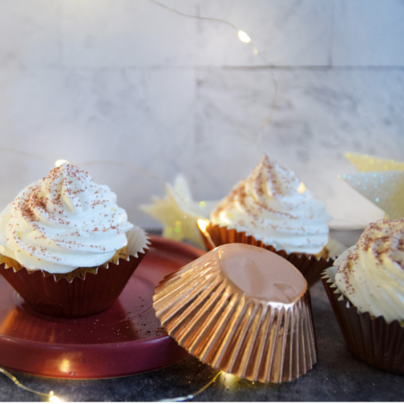 Scrap Cooking Θήκες για cupcakes & muffins - Rose gold 48 τμχ