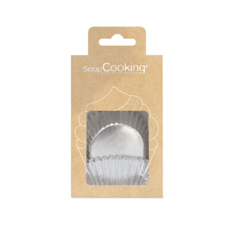 Scrap Cooking Θήκες για cupcakes & muffins σε ασημί χρώμα - 48 τμχ