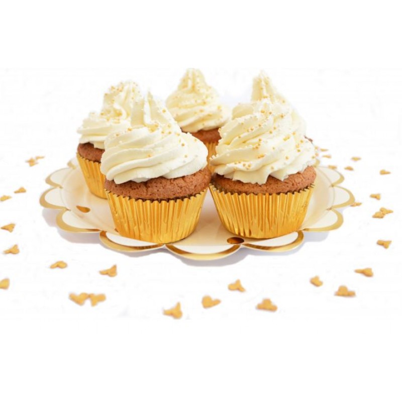 Scrap Cooking Θήκες για cupcake σε χρυσό χρώμα 48 τεμ.