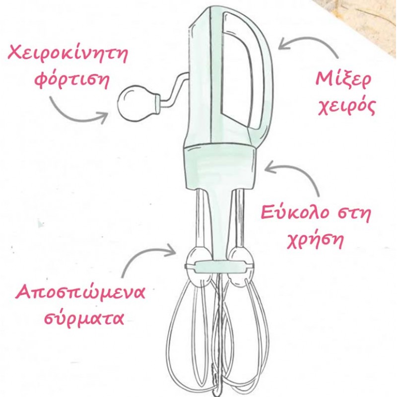 Scrap Cooking Μίξερ χειρός με χειροκίνητη φόρτιση