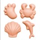 Scrunch Καλούπια από ανακυκλώσιμη σιλικόνη Coral (4 Τεμάχια)