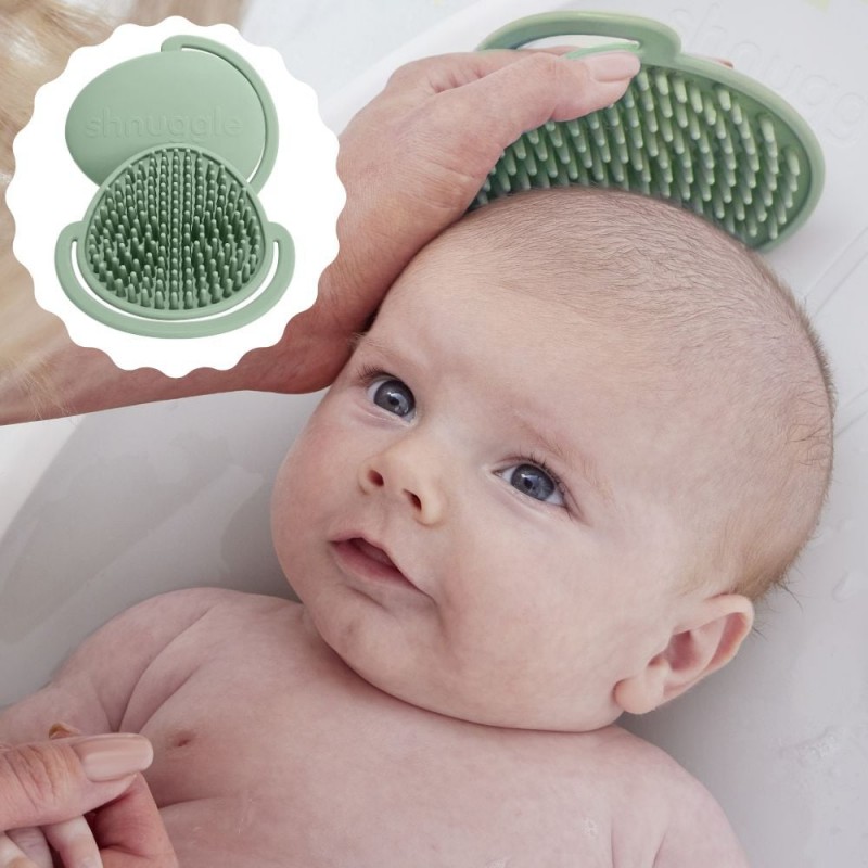 Shnuggle Βούρτσα κατά της νινίδας από σιλικόνη -Eucalyptus