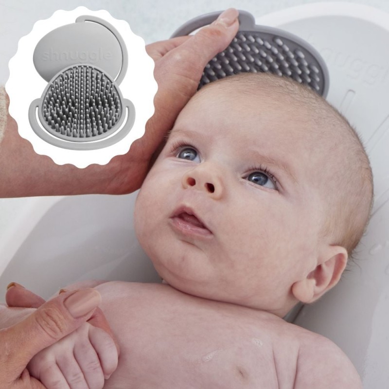 Shnuggle Βούρτσα κατά της νινίδας από σιλικόνη -Taupe