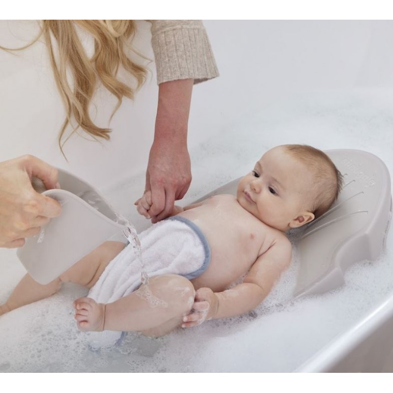 Shnuggle Αντιολισθητική βάση μπάνιου για νεογέννητο-Pebble grey