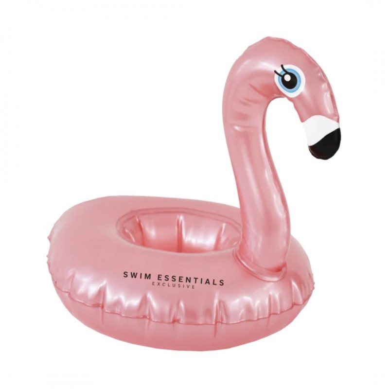Swim Essentials: Φουσκωτή ποτηροθήκη - "Rose Gold Flamingo"