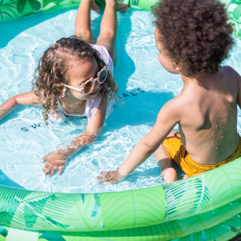 Swim Essentials: Φουσκωτή πισίνα Ø150εκ. με τρεις αεροθαλάμους για παιδιά από 3 ετών - "Green Tropical"