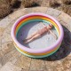 Swim Essentials: Φουσκωτή πισίνα Ø150εκ. με τρεις αεροθαλάμους για παιδιά από 3 ετών - "Rainbow"