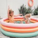 Swim Essentials: Φουσκωτή πισίνα Ø150εκ. με τρεις αεροθαλάμους για παιδιά από 3 ετών - "Rainbow"