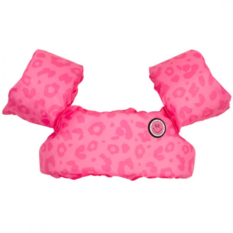 Swim Essentials: Μπρατσάκια με σωσίβιο για παιδιά με βάρος 15-30 κιλά - "Pink Leopard"