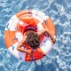 Swim Essentials: Σωσίβιο ⌀69εκ. για μωρά από 0-1 ετών - "Red-white Whale Life Boy"