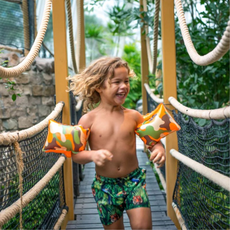 Swim Essentials: Μπρατσάκια για παιδιά από 2-6 ετών - "Orange Camouflage"