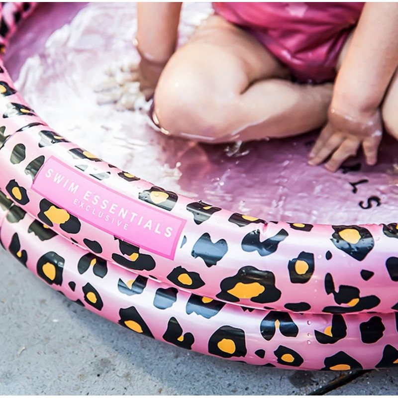Swim Essentials: Φουσκωτή πισίνα Ø60εκ. με δύο αεροθαλάμους για μωρά από 0 μηνών - "Purple Leopard"